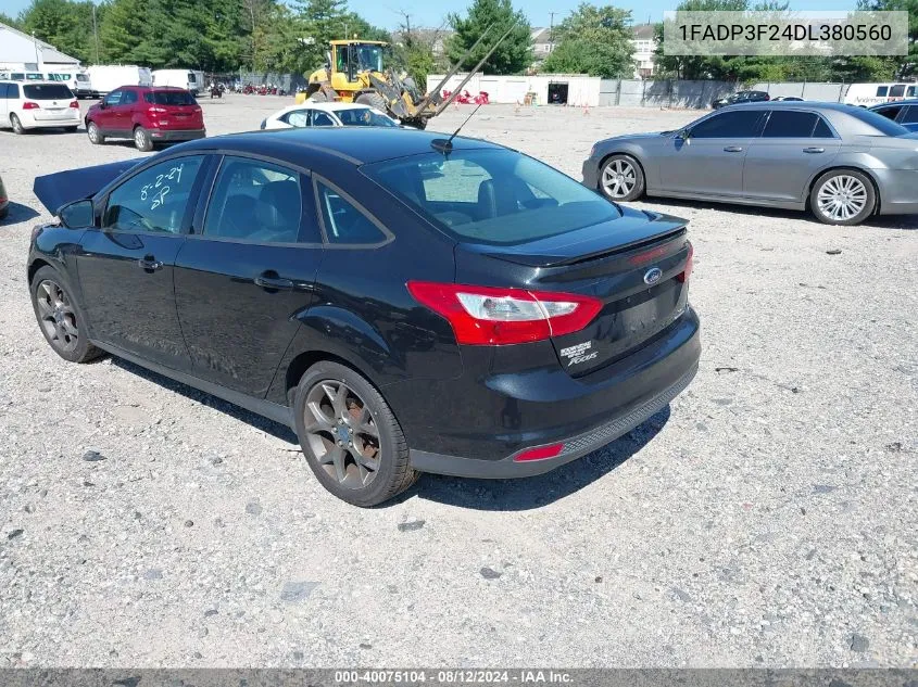 2013 Ford Focus Se VIN: 1FADP3F24DL380560 Lot: 40075104