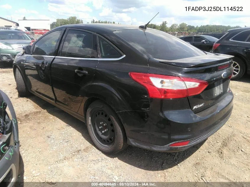 2013 Ford Focus Titanium VIN: 1FADP3J25DL114522 Lot: 40094645