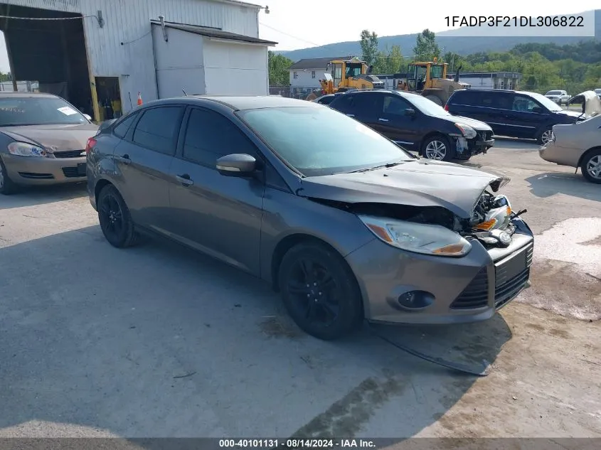 2013 Ford Focus Se VIN: 1FADP3F21DL306822 Lot: 40101131