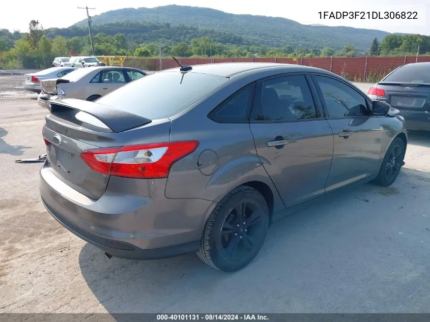 2013 Ford Focus Se VIN: 1FADP3F21DL306822 Lot: 40101131