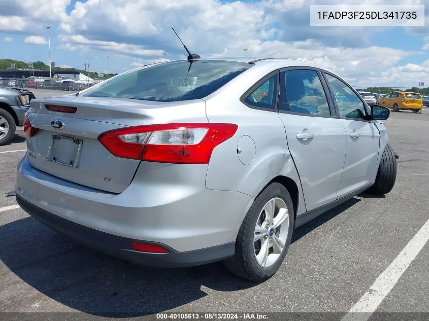 2013 Ford Focus Se VIN: 1FADP3F25DL341735 Lot: 40105613