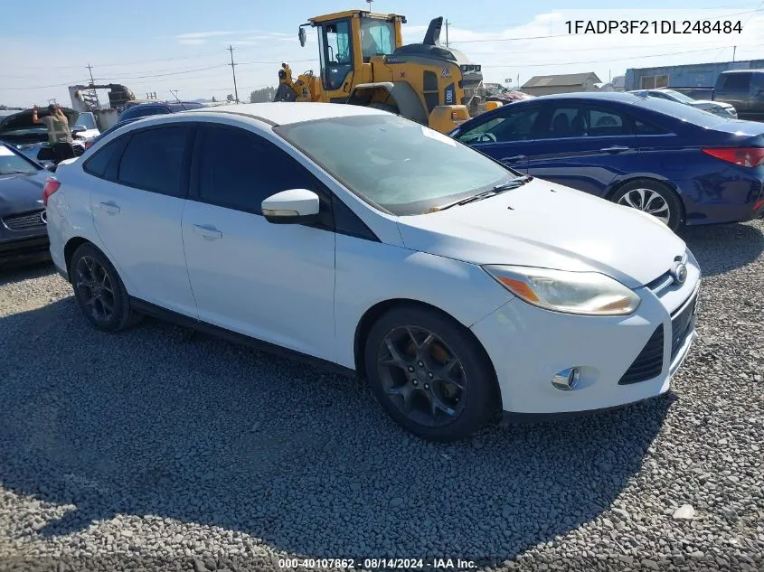 2013 Ford Focus Se VIN: 1FADP3F21DL248484 Lot: 40107862