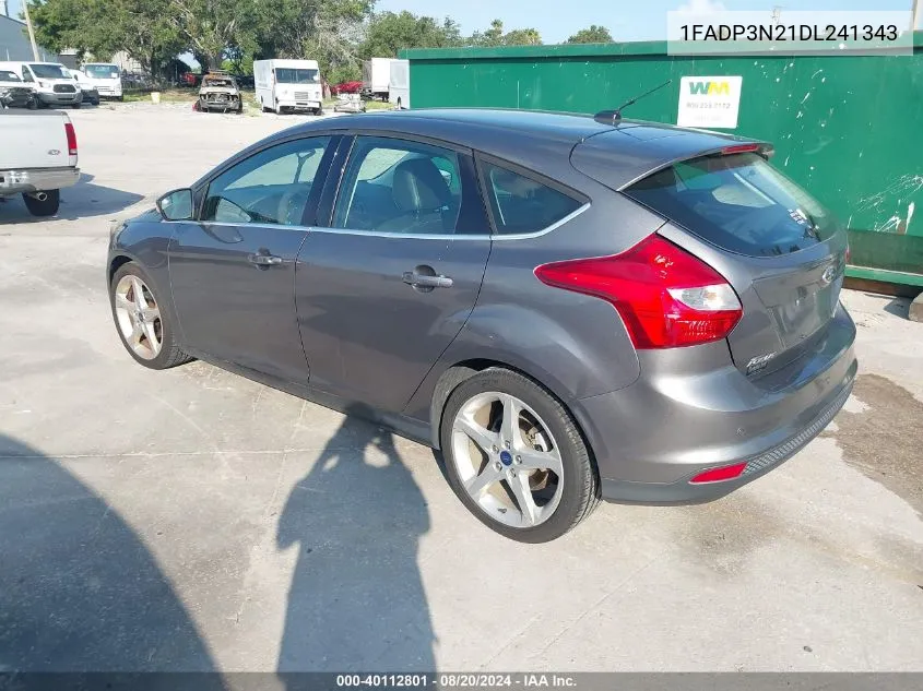 2013 Ford Focus Titanium VIN: 1FADP3N21DL241343 Lot: 40112801