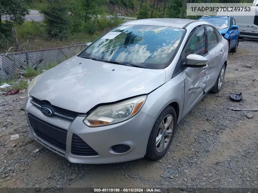 2013 Ford Focus Se VIN: 1FADP3F27DL249753 Lot: 40119198