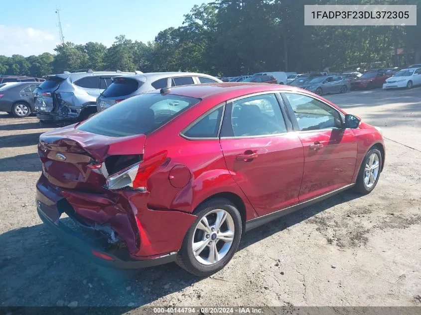 2013 Ford Focus Se VIN: 1FADP3F23DL372305 Lot: 40144794