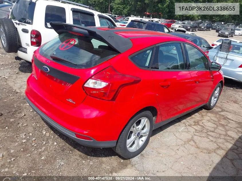 2013 Ford Focus Se VIN: 1FADP3K26DL338655 Lot: 40147538