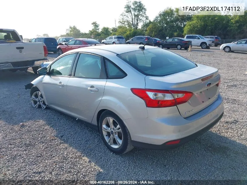 2013 Ford Focus Se VIN: 1FADP3F2XDL174112 Lot: 40162208