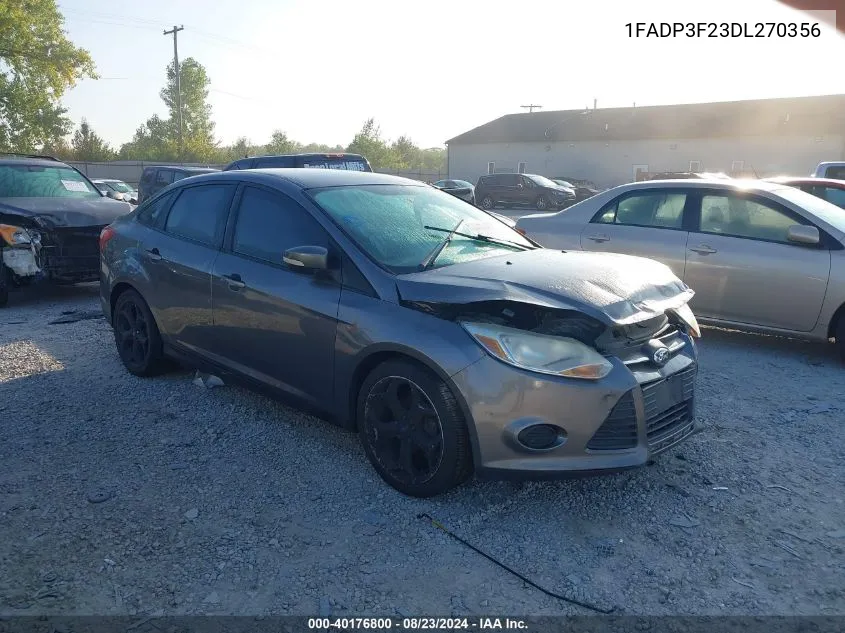 2013 Ford Focus Se VIN: 1FADP3F23DL270356 Lot: 40176800