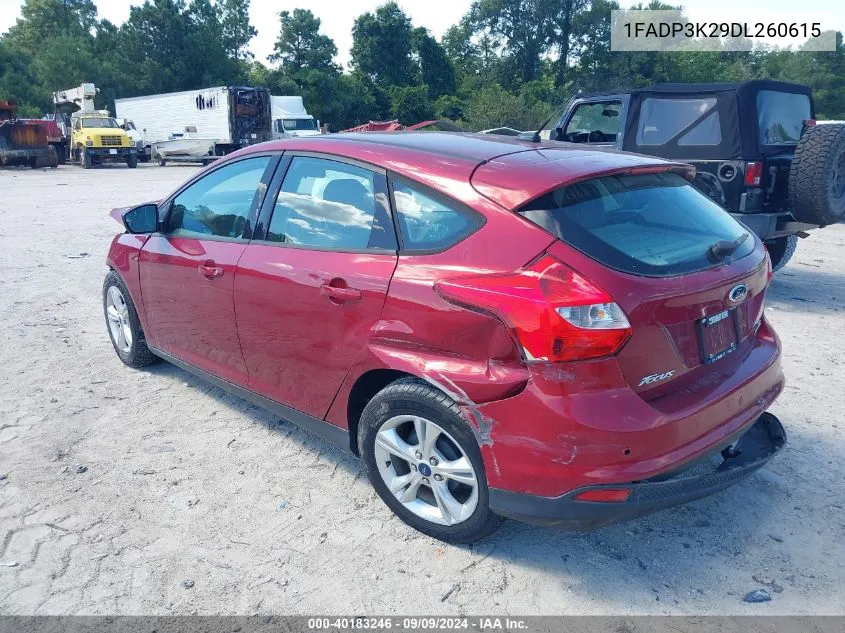 2013 Ford Focus Se VIN: 1FADP3K29DL260615 Lot: 40183246