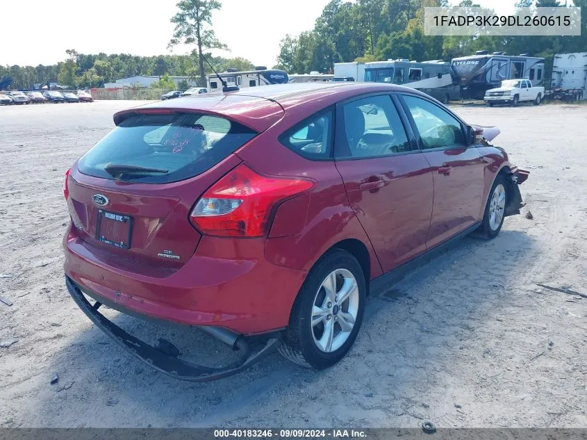 2013 Ford Focus Se VIN: 1FADP3K29DL260615 Lot: 40183246