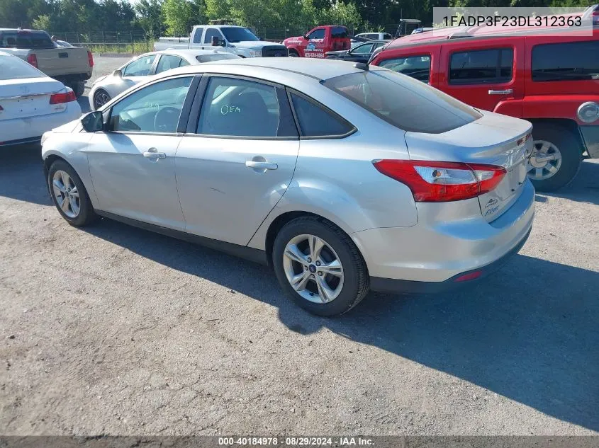 2013 Ford Focus Se VIN: 1FADP3F23DL312363 Lot: 40184978