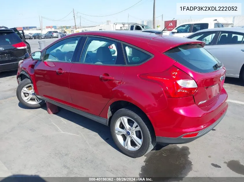 2013 Ford Focus Se VIN: 1FADP3K2XDL222052 Lot: 40198362