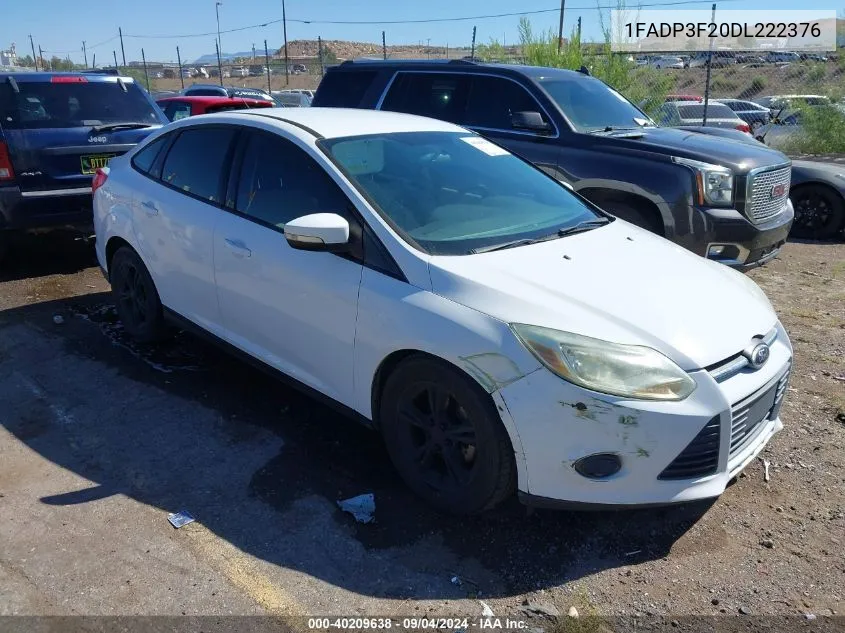 2013 Ford Focus Se VIN: 1FADP3F20DL222376 Lot: 40209638