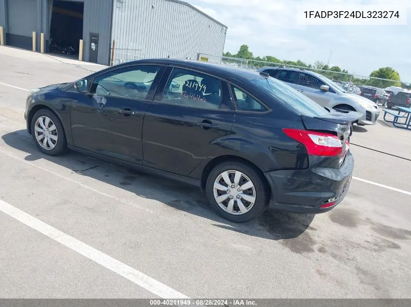 2013 Ford Focus Se VIN: 1FADP3F24DL323274 Lot: 40211949