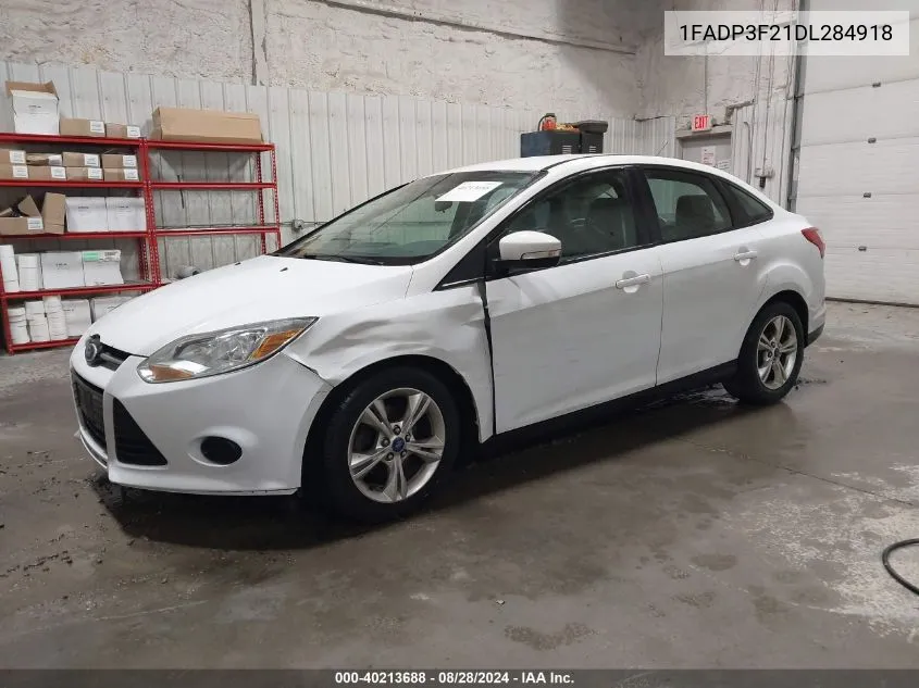 2013 Ford Focus Se VIN: 1FADP3F21DL284918 Lot: 40213688