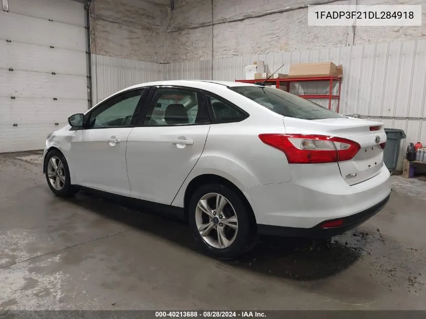 2013 Ford Focus Se VIN: 1FADP3F21DL284918 Lot: 40213688