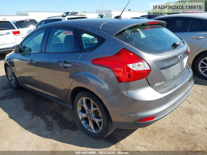 2013 Ford Focus Se VIN: 1FADP3K2XDL138975 Lot: 40214060