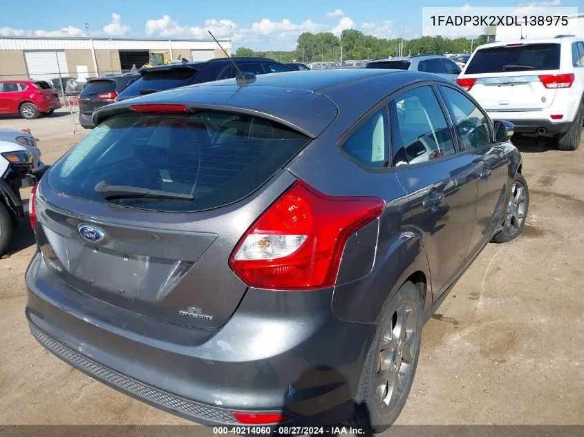 2013 Ford Focus Se VIN: 1FADP3K2XDL138975 Lot: 40214060