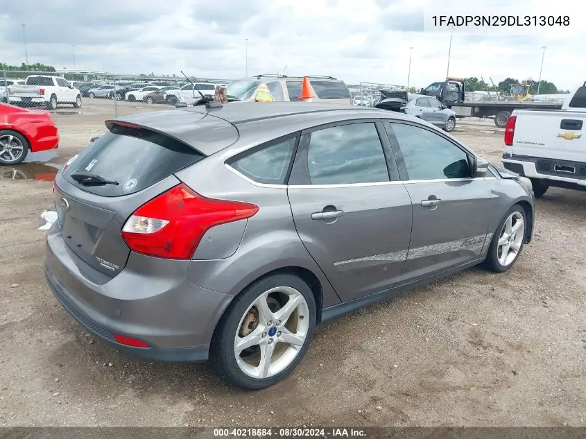 2013 Ford Focus Titanium VIN: 1FADP3N29DL313048 Lot: 40218584