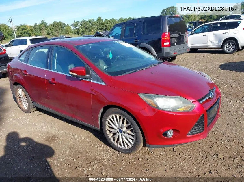 2013 Ford Focus Titanium VIN: 1FADP3J2XDL230167 Lot: 40234600