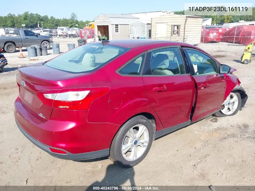 2013 Ford Focus Se VIN: 1FADP3F23DL161119 Lot: 40243796