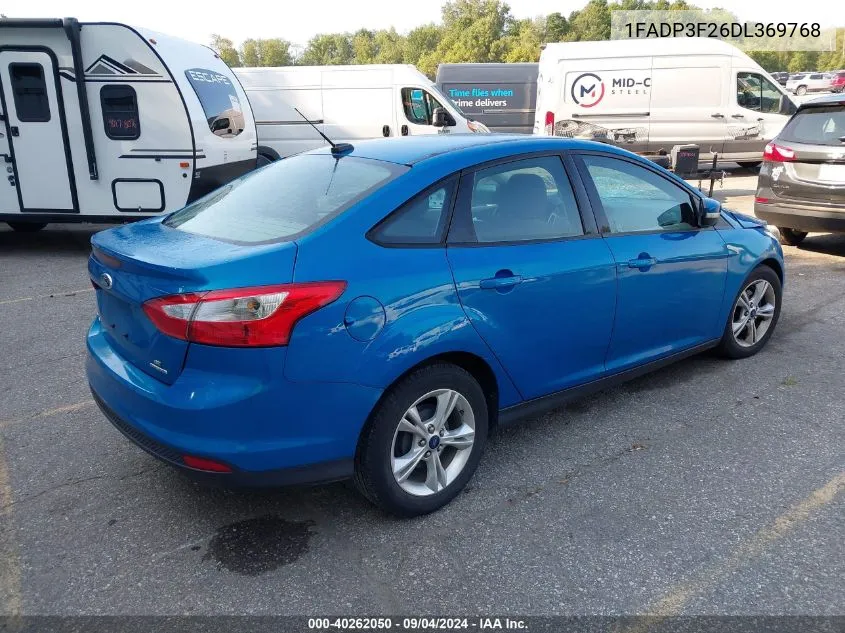 2013 Ford Focus Se VIN: 1FADP3F26DL369768 Lot: 40262050