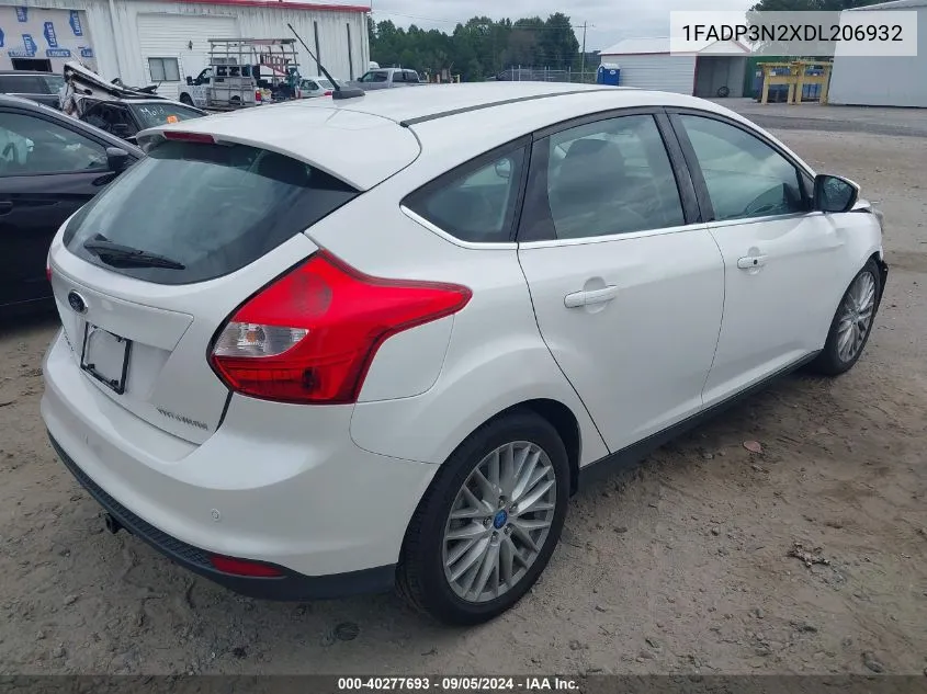 2013 Ford Focus Titanium VIN: 1FADP3N2XDL206932 Lot: 40277693