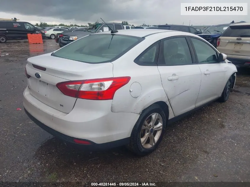 2013 Ford Focus Se VIN: 1FADP3F21DL215470 Lot: 40281445