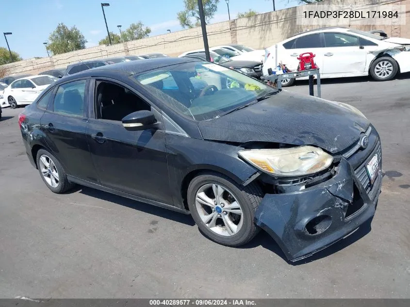 2013 Ford Focus Se VIN: 1FADP3F28DL171984 Lot: 40289577