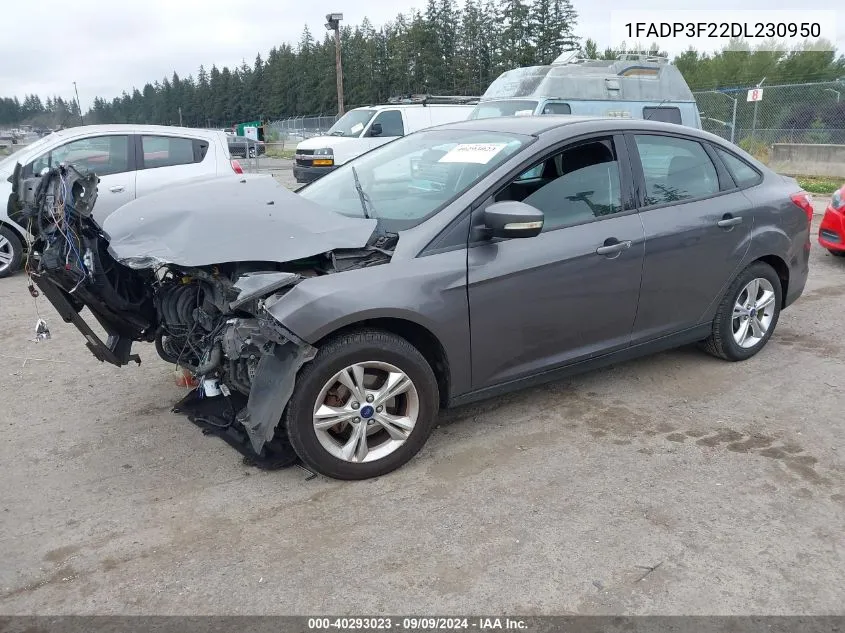 2013 Ford Focus Se VIN: 1FADP3F22DL230950 Lot: 40293023