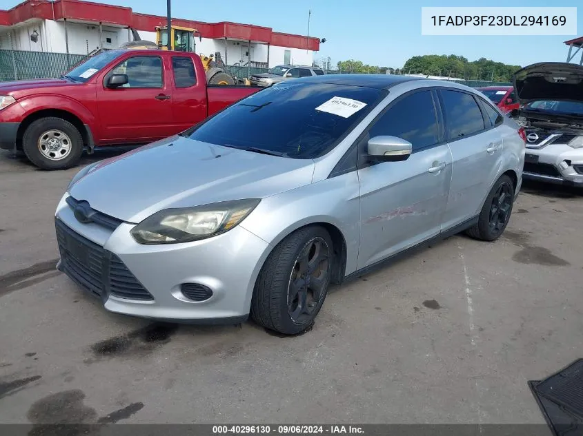 2013 Ford Focus Se VIN: 1FADP3F23DL294169 Lot: 40296130