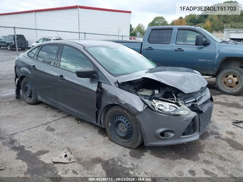 2013 Ford Focus VIN: 1FADP3E24DL151703 Lot: 40296711