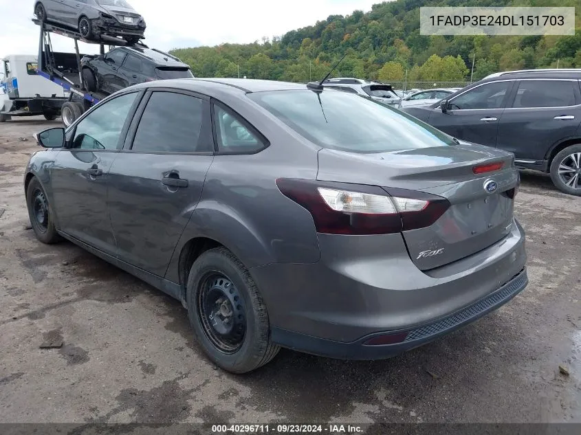 2013 Ford Focus VIN: 1FADP3E24DL151703 Lot: 40296711