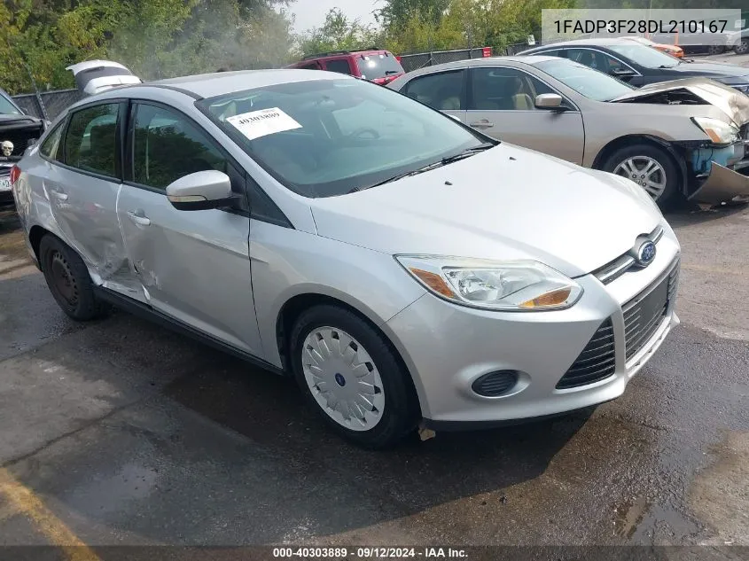 2013 Ford Focus Se VIN: 1FADP3F28DL210167 Lot: 40303889