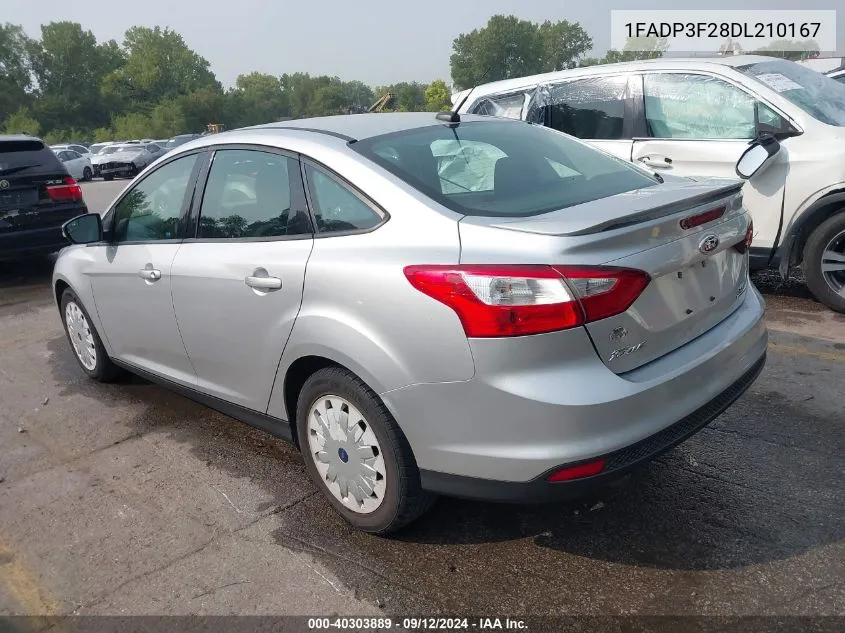 2013 Ford Focus Se VIN: 1FADP3F28DL210167 Lot: 40303889