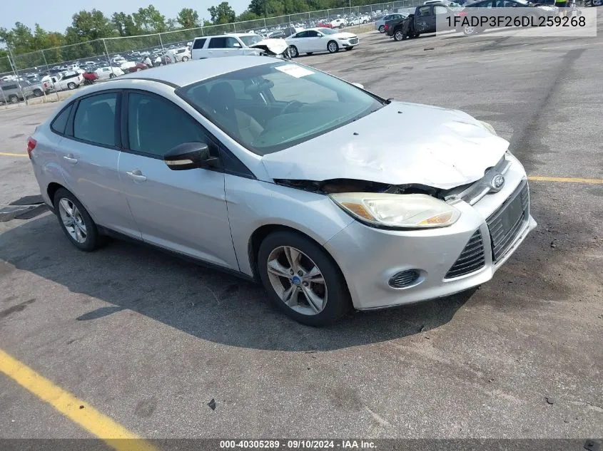 2013 Ford Focus Se VIN: 1FADP3F26DL259268 Lot: 40305289