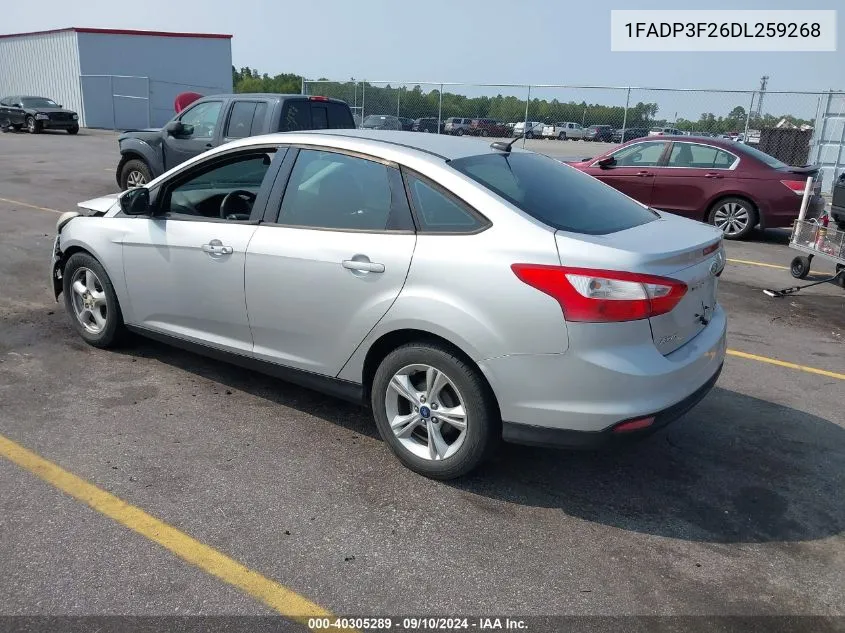 2013 Ford Focus Se VIN: 1FADP3F26DL259268 Lot: 40305289