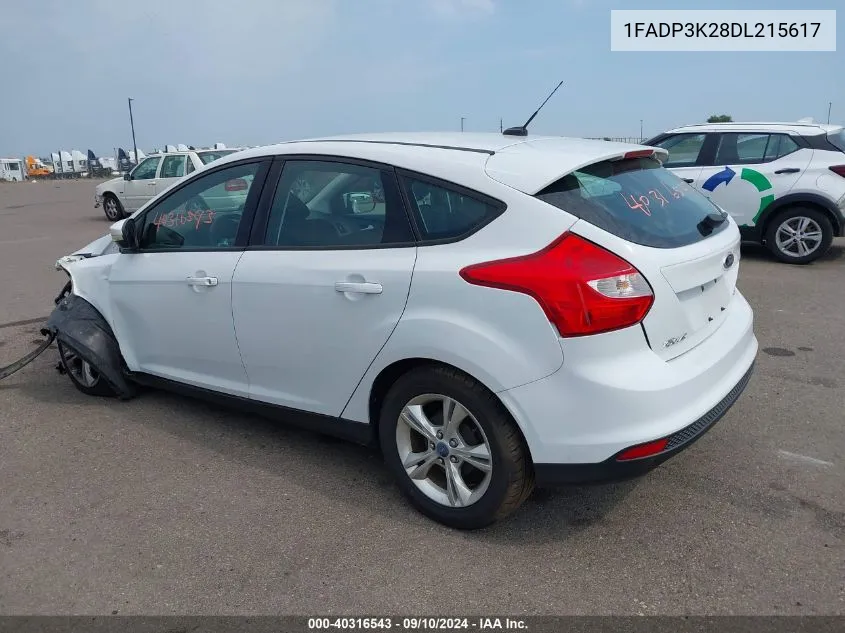 2013 Ford Focus Se VIN: 1FADP3K28DL215617 Lot: 40316543