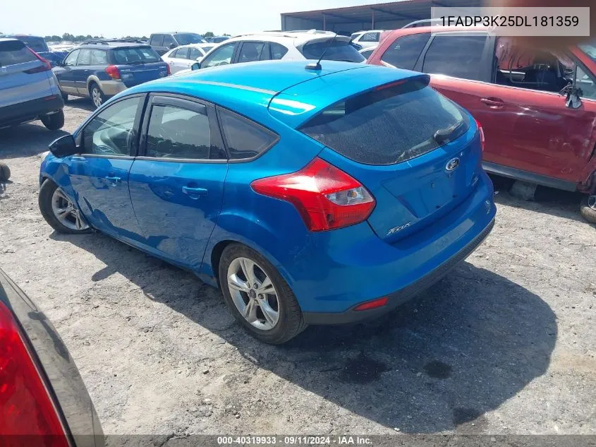 2013 Ford Focus Se VIN: 1FADP3K25DL181359 Lot: 40319933