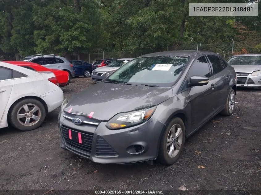 2013 Ford Focus Se VIN: 1FADP3F22DL348481 Lot: 40325165