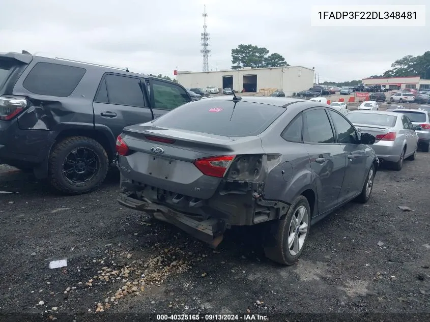 2013 Ford Focus Se VIN: 1FADP3F22DL348481 Lot: 40325165