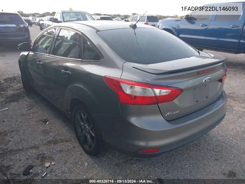 2013 Ford Focus Se VIN: 1FADP3F22DL146093 Lot: 40328716