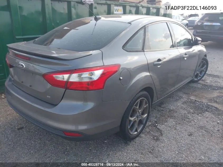 2013 Ford Focus Se VIN: 1FADP3F22DL146093 Lot: 40328716