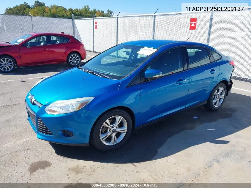 2013 Ford Focus Se VIN: 1FADP3F25DL209137 Lot: 40332905