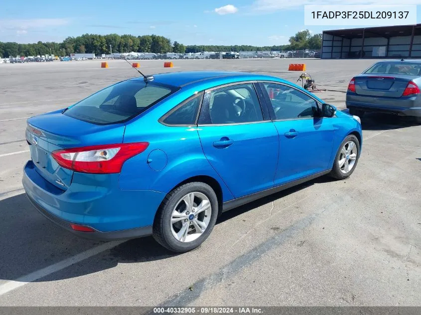 2013 Ford Focus Se VIN: 1FADP3F25DL209137 Lot: 40332905