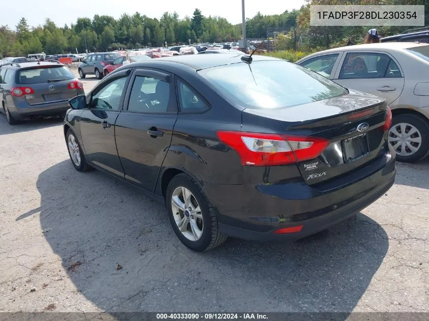 2013 Ford Focus Se VIN: 1FADP3F28DL230354 Lot: 40333090