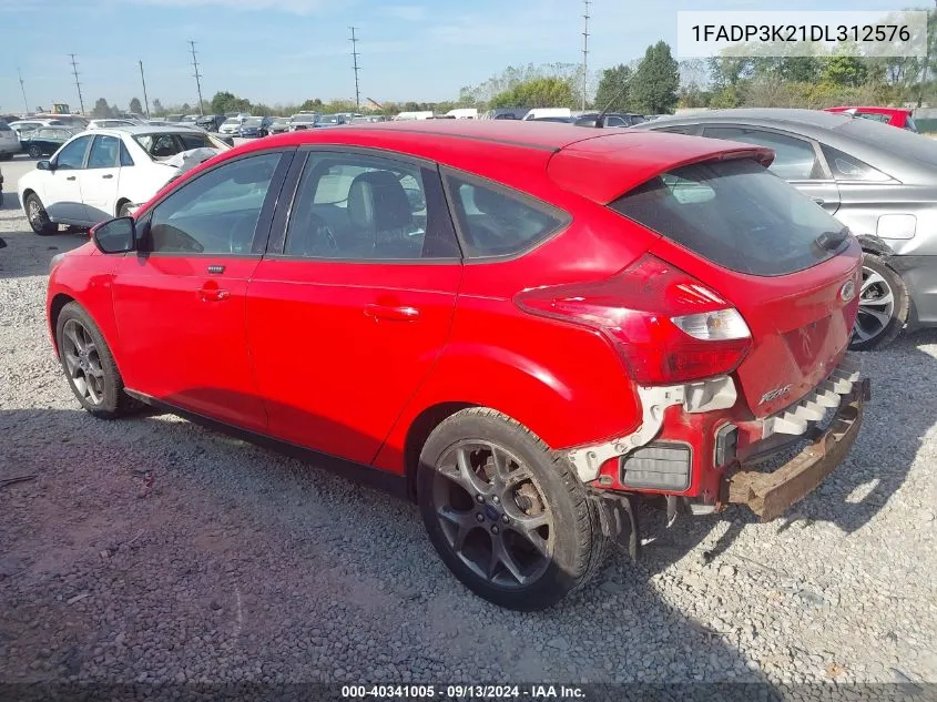 2013 Ford Focus Se VIN: 1FADP3K21DL312576 Lot: 40341005