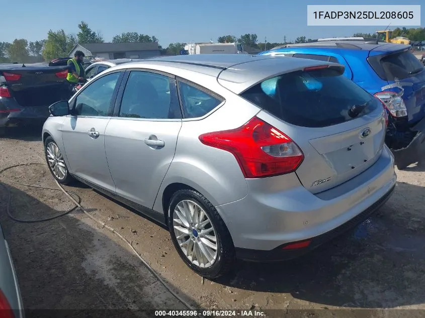 2013 Ford Focus Titanium VIN: 1FADP3N25DL208605 Lot: 40345596