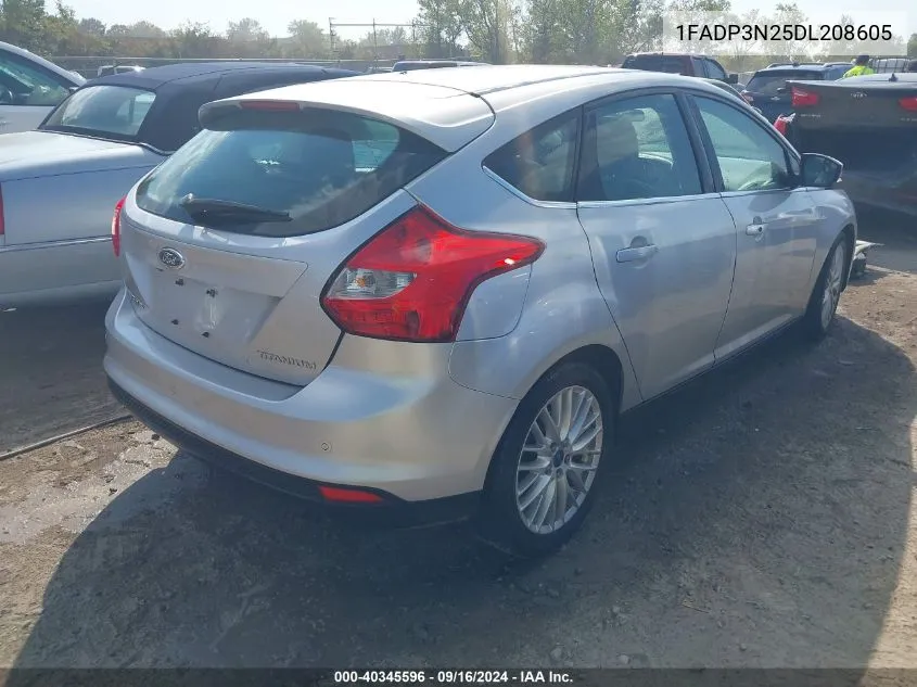 2013 Ford Focus Titanium VIN: 1FADP3N25DL208605 Lot: 40345596