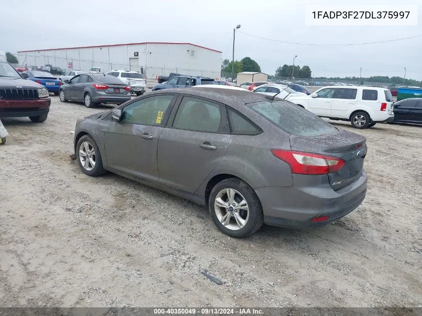 2013 Ford Focus Se VIN: 1FADP3F27DL375997 Lot: 40350049